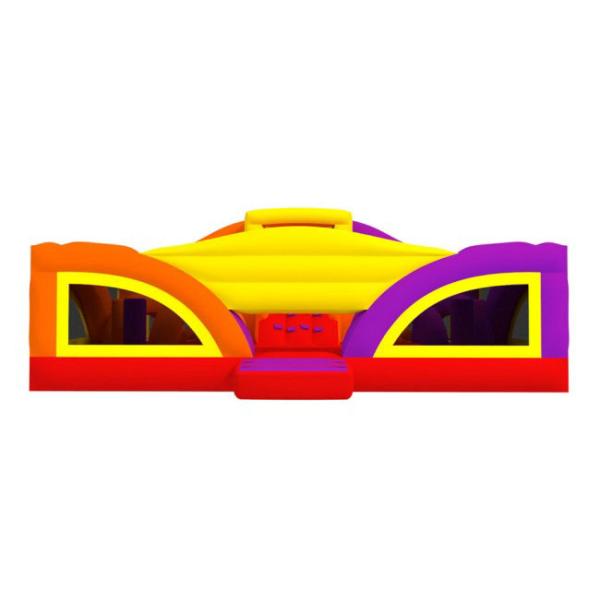 Outdoor Activities Inflatable Fun City Obstacle Course Colorful 0.55mm PVC Tarpulins