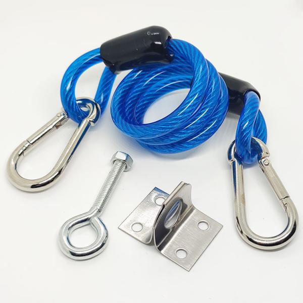 High Tensile Vinyl Coating Galvanized Cable Spring Lanyard Sling For Automobile Door Bolt