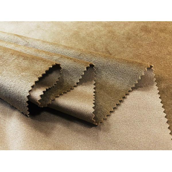 240GSM Soft Olive Yellow Velvet Material 100% Polyester for Home Textile
