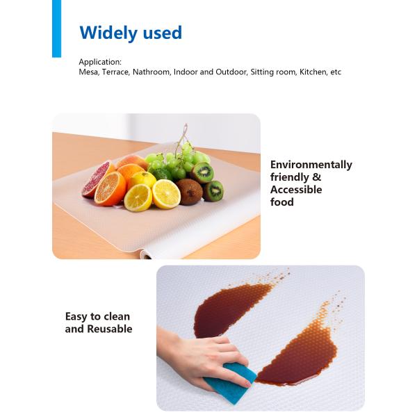 Plastic Pink Shelf Liners for Home and Kitchen Cabinets Rectangle Shape Waterproof