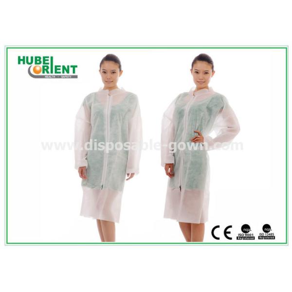 ISO13485 Comfortable 50G/M2 PP SMS Disposable Lab Coats