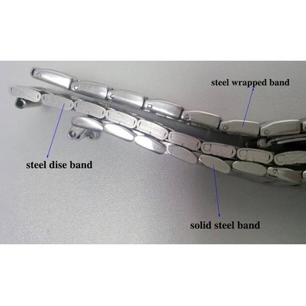 Gold And Silver Men Stainless Steel Quartz Watch 100 Meter Water Resistant