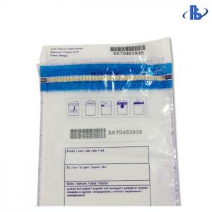 China High Security Tamper Evident Bag , Tear Proof PE Bank Coin Bags on sale