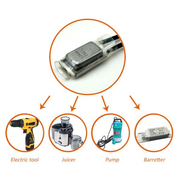 17AM-K 8A 180 Deg C Auto Reset Thermal Bimetal Switch For Ballast, Motor Thermal Protection Device