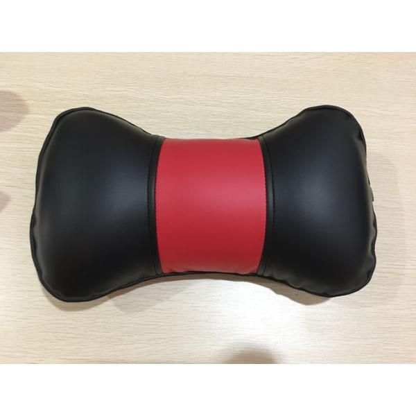 Car Neck Head Memory Foam Travel Pillow Boned Shape PU Leather Material