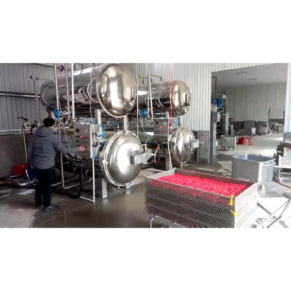 Automatic Open Door Spray Autoclave for Packaged Food & Canned Food