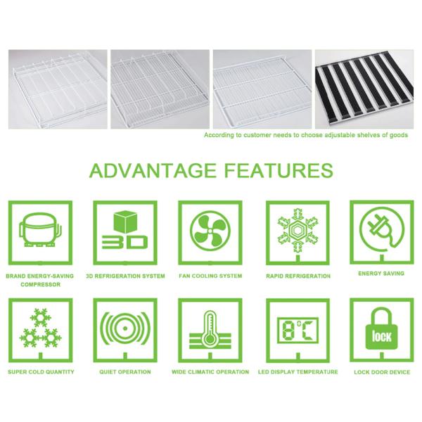 Elegant 220V Commercial Beverage Refrigerator Practical Split Type