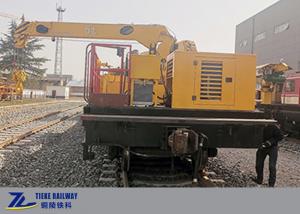Quality Hydraulic Crane Rail Platform Sleeper Rail Lift Delivery Wagon 5T for sale