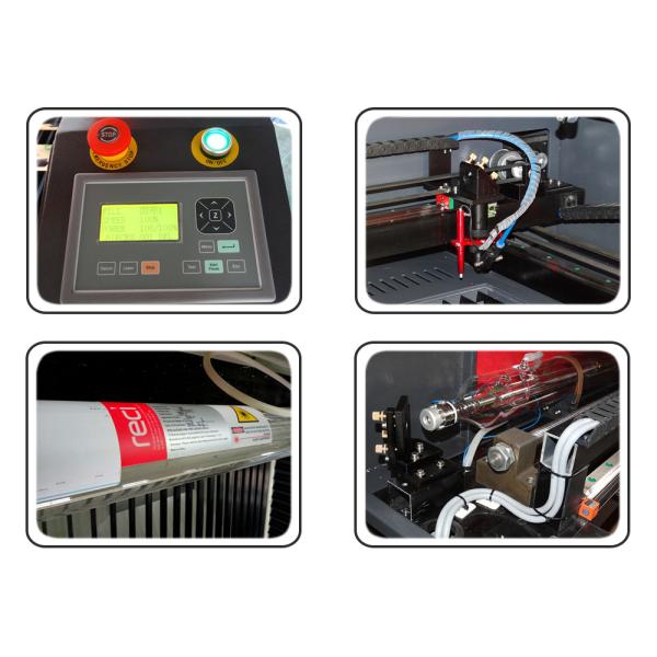 Red Color CO2 Laser Engraving Machine with Leetro Control System For Acrylic / Wood