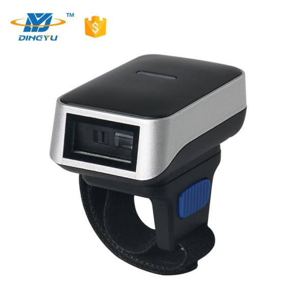Portable Finger Barcode Reader , Android IOS Bluetooth Ring Barcode Scanner DI9010-1D