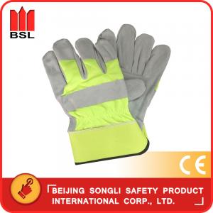 Quality SLG-HD6020-K cow split leather working safety gloves for sale