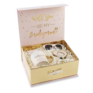China Custom Printing Paper Wedding Favors Gift Box Set For Bridesmaid on sale