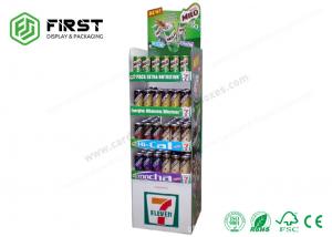 Quality Folding 4 Shelves Retail Promotion Beverage Cardboard Paper Floor Stand Display Customized for sale