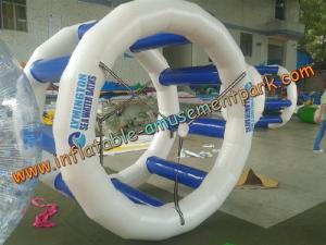 Quality 2m Blue Inflatable Water Games , Inflatable Water Wheel for Kids And Adults for sale