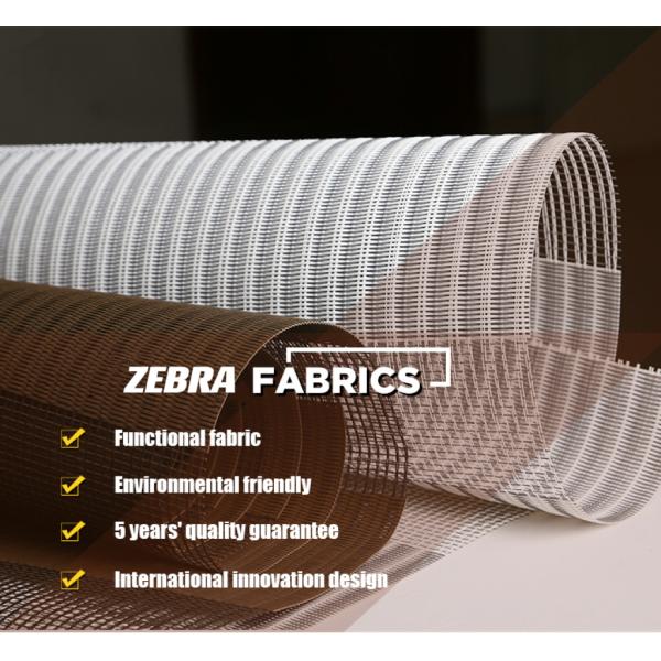 100% Polyester Plain Zebra Shades Roller Blind Fabric For Home Office Window