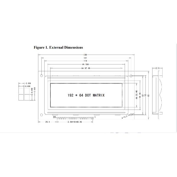 Factory Supply 19264 COG STN Graphic Dot Matrix Screen