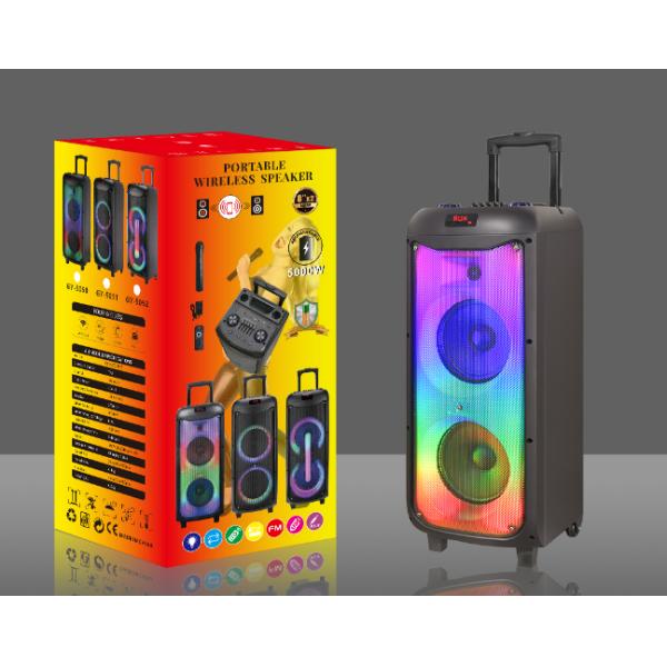 Wireless Bluetooth Portable Party Speaker with LED Lighting and Built-in Microphone for Sound
