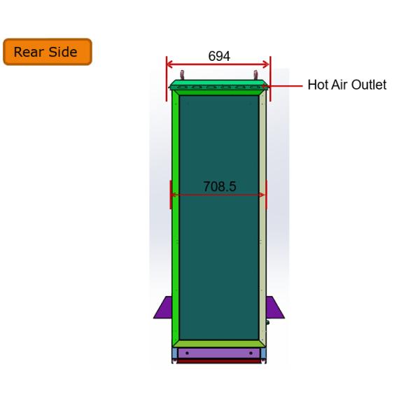 Double Wall Aluminum AL5052 Outdoor Power Cabinet / Outdoor Telecom Cabinet With SNMP Monitoring