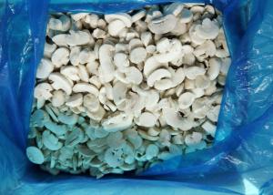 Quality Slice Shape IQF Mushrooms , Individual Quick Freezing Delicious Champignon for sale