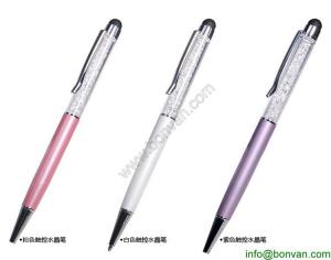 Quality metal Crystal gift promotional printed ballpen, advertising Crystal metal pen for sale