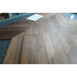 Natural Walnut Engineered Wood Chevron Flooring Brushed UV Lacquer