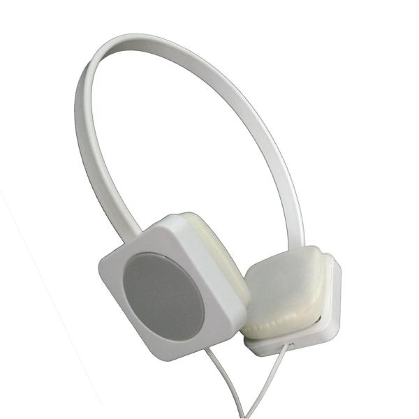 OEM & ODM wired headset with sound deduction for music fancier in thin headband with lightest weight in white