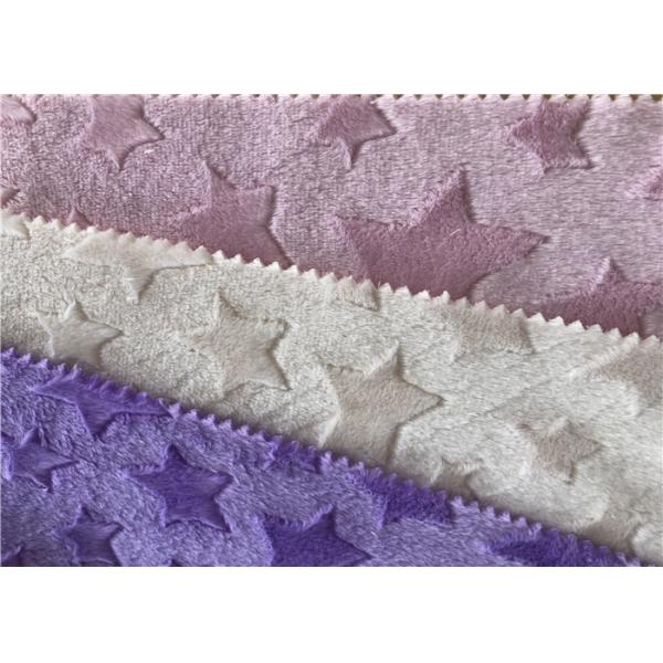 Super Soft Knitted Star Brushed Minky Plush Fabric 100% Polyester