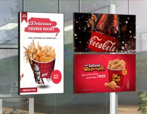 Quality LCD Screen For Shop Window , LCD Window Display Smart Signages With Adjustable Brightness for sale