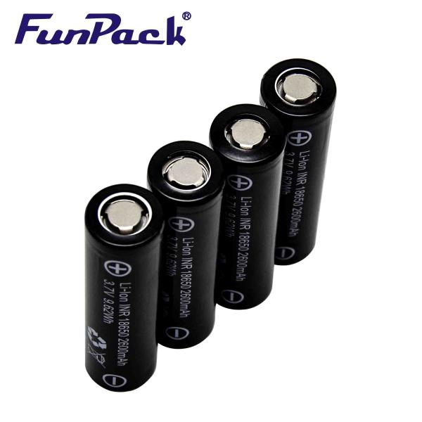 3.7 V 2600mAh Consumer Lithium Ion Battery Cells Rechargeable PVC Material