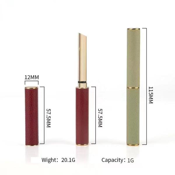 Slim Long Type Lipstick Tubes For 1g Capacity Support Customization