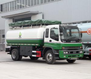 Quality Q235 Carbon Steel Petrol Tanker Truck , Diesel Delivery Truck For ISUZU Oil Refiller Tank for sale