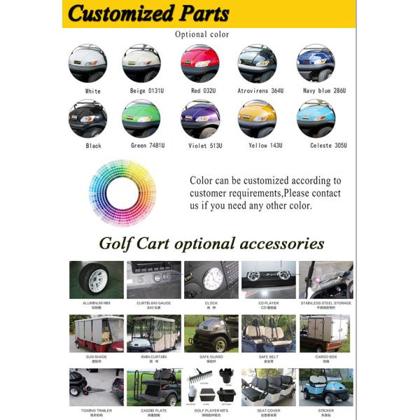 Red Color Trojan Battery Mini Electric Golf Car 48V Buggy Car