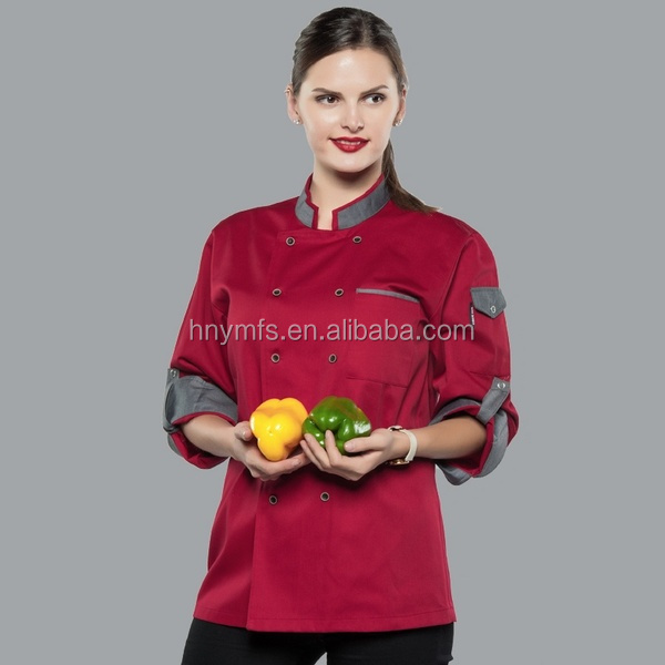New Products Custom Soft Chef Garment Double Row Buttons Cooking Uniform for food industry