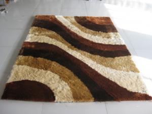 Quality Very Soft Plush Polyester 150D Korea Silk Shaggy Carpet Wave Home Rug for sale