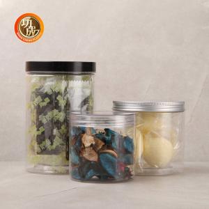 Quality Custom PET Clear Plastic Candy Containers With Aluminum Lid Recyclable for sale