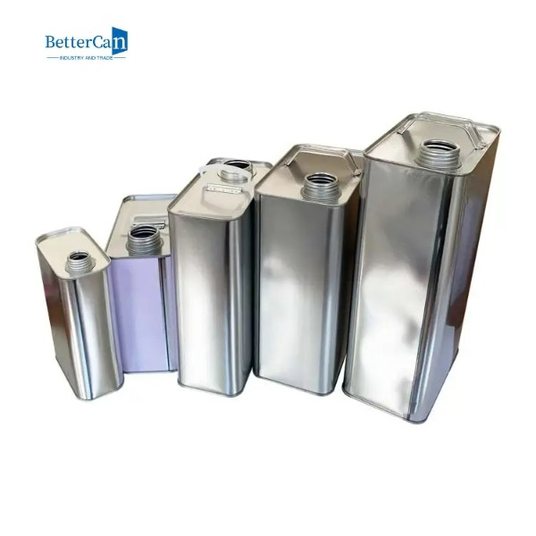 1L Empty Paint Tins Square Metal Tin Can For Motor Oi Lubricants Tin Buckets
