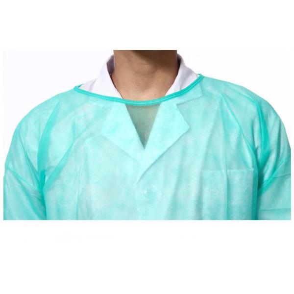 Soft PP Nonwoven Fabric Isolation Gowns With Elastic Cuffs For Medical Use