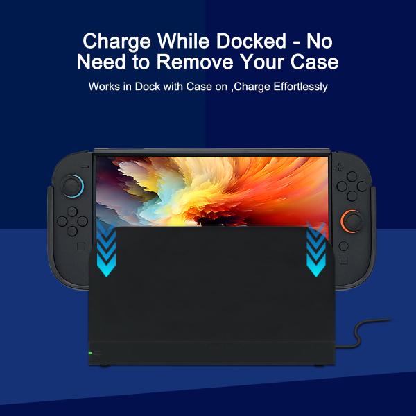 Dockable Two-Tone Anti-Slip Texture TPU PC Protective Case Skin Cover Shell for Nintendo Switch 2