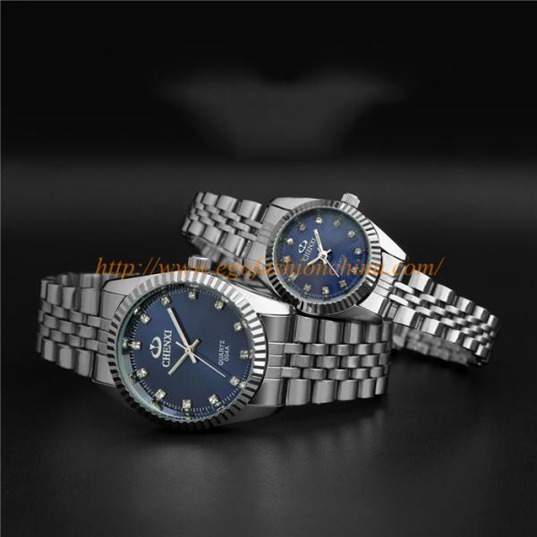 004A Couple Watch Pair Watches Man Woman Watch Ladies Watches Stainless Steel Watch New