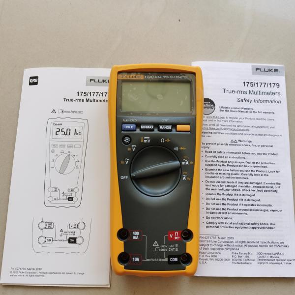 179C Digital Clamp Multimeter 6000 Rms Backlit Display