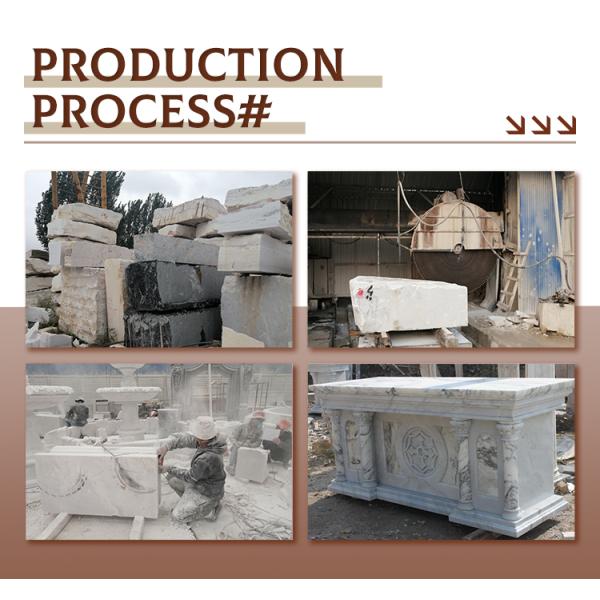 Marble Pulpit Table Natural Stone Carving Church Papal podium Western Style Religious Custom