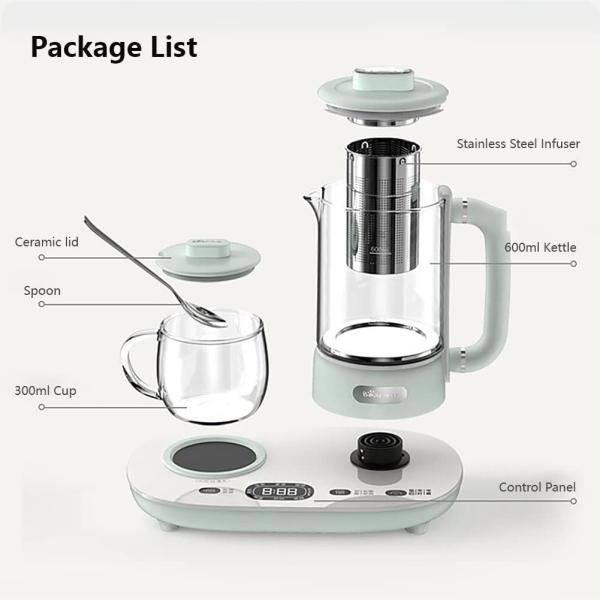 300ml & 600ml Glass Tea Pot Infuser Kettle With Infuser Heating Boiling
