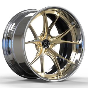China 20inch 20x11 Polished Alloy 2 Piece Forged Brushed Gold Wheels S5 Car Rims on sale