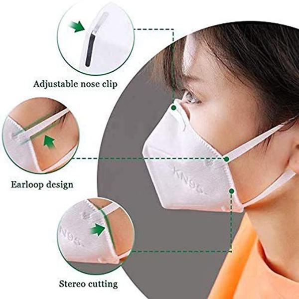3D KN95 Valved Face Mask Odourless With Extra Long Aluminum Nose Piece