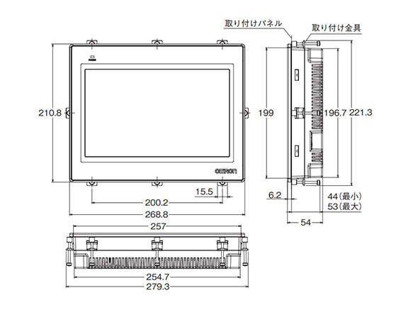 NB10W-TW01B HMI Display 10.1" TFT Touch 800x480 Pixels 24VDC USB Host Ethernet NB Series