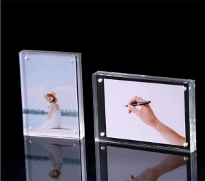 China Transparent Crystal Custom Acrylic Fabrication 20mm Acrylic Photo Frame on sale