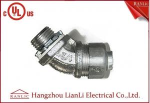 Quality 3/4 Flexible Conduit Fittings / Insulated Flexible Duct Connector , UL Certification for sale