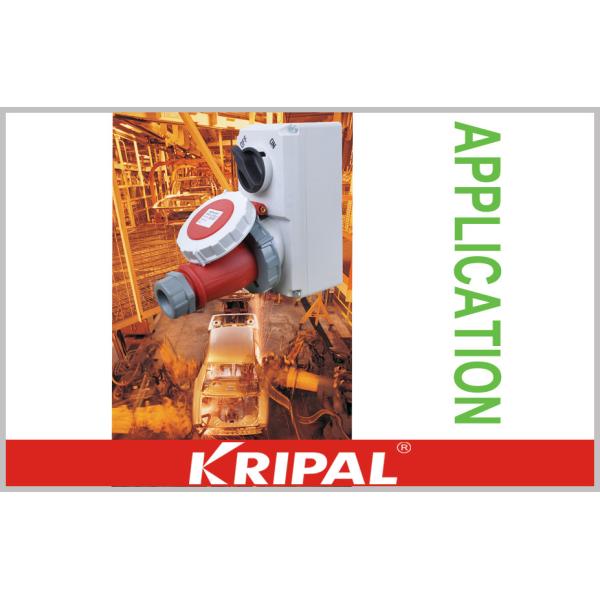 Three phase IP67 Interlocked Switch Socket Industrial Receptacles