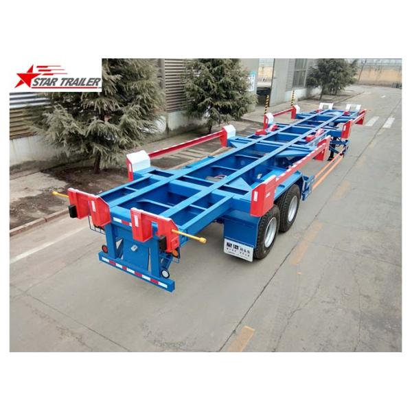 Durable Skeletal Container Trailer Container Transport Trailer Customized Color