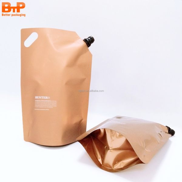 Printing Plastic Stand up Plastic Liquid Nozzle Packet Spout Pouch Bag Shampoo Cosmetic Hand Wash Bags With Euro Hole